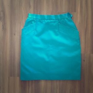 YSL satin pencil skirt
